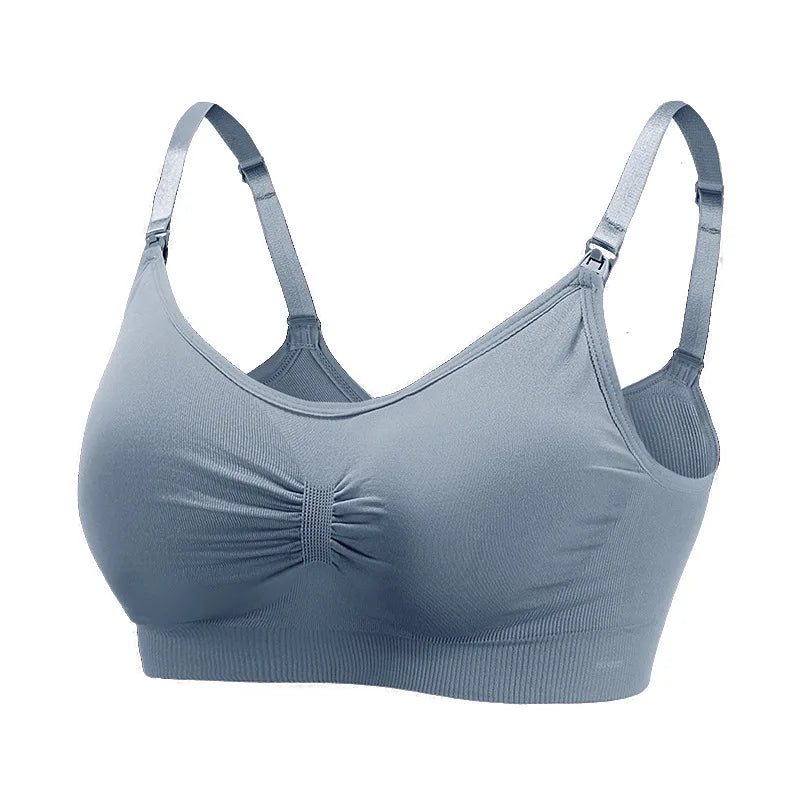 Sujetadores de lactancia de alta calidad, de algodón, para embarazadas, ropa interior sin costuras, talla grande, transpirable, con efecto push-up.