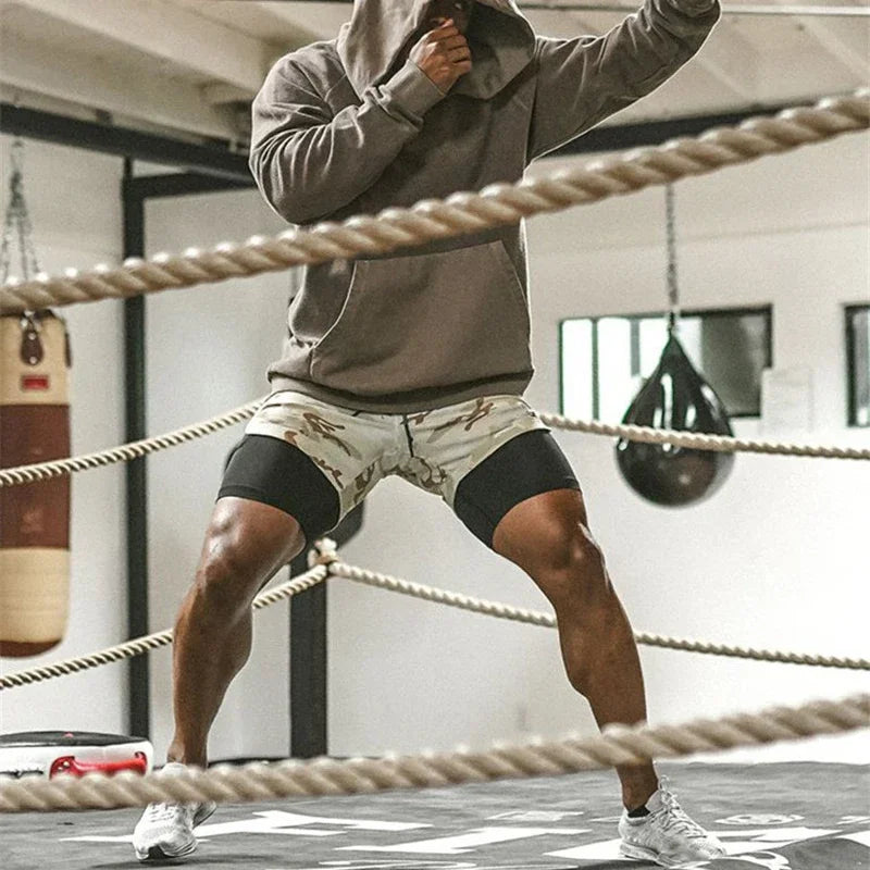 Pantalones Cortos Deportivos Para Correr Para Hombre, 2 En 1, De Doble Cubierta, Con Bolsillos, Para Verano, 2023
