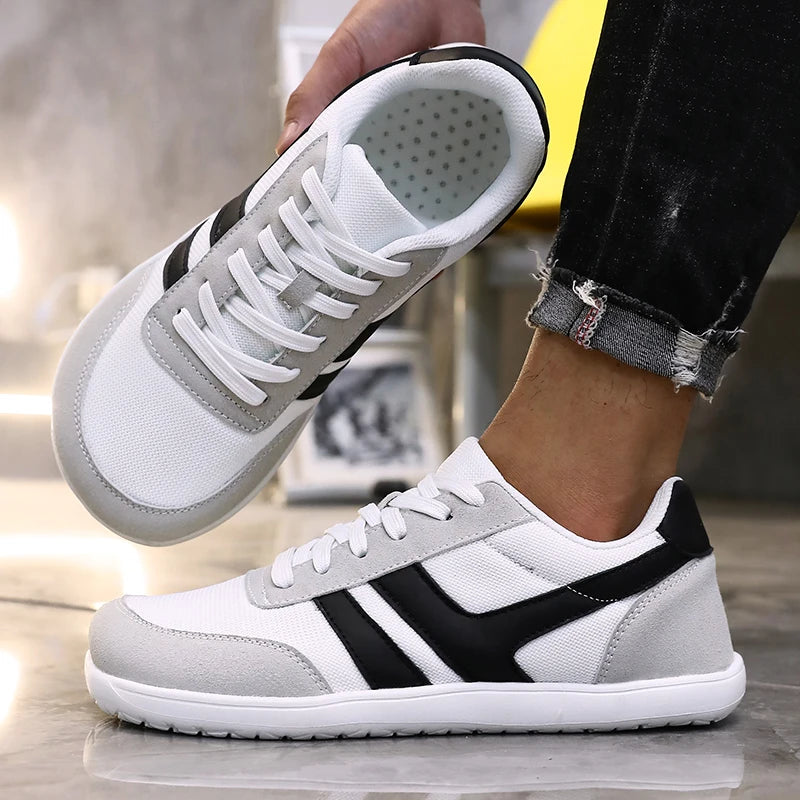 Tenis De Hombre con punta ancha, zapatos descalzos, minimalistas, transpirables, cómodos, para caminar al aire libre, deportivos, informales, azules, 2025