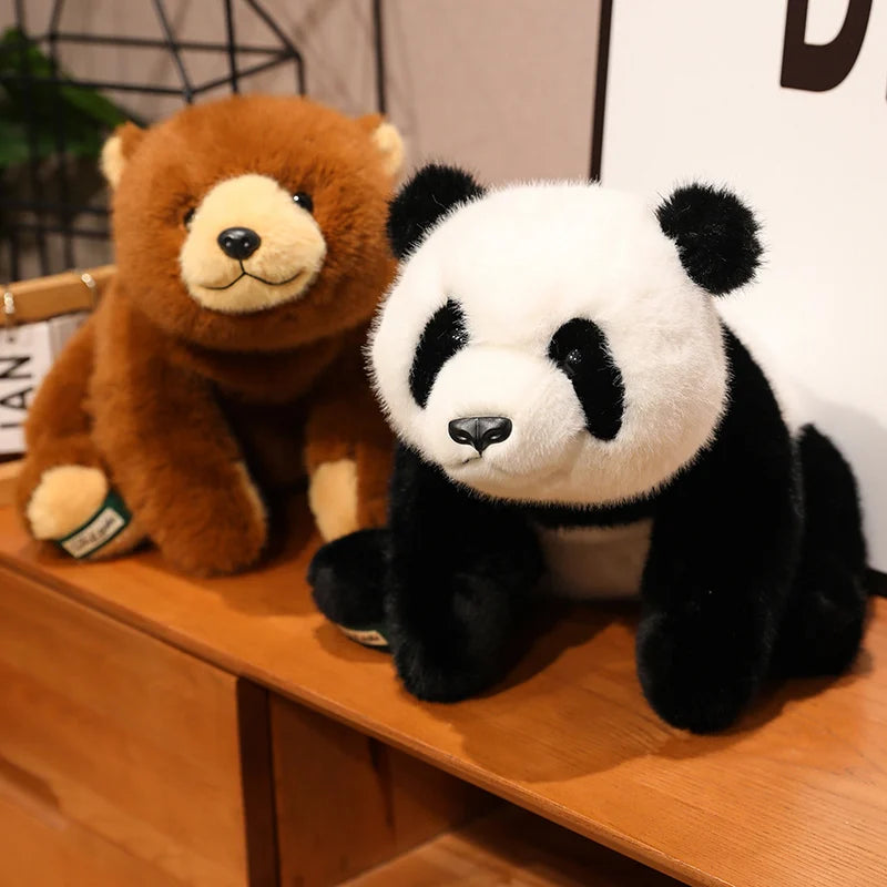 Panda de peluche cómodo Animal suave de peluche mapache zorro oso cojín de suelo regalos de cumpleaños almohada suave juguetes para niñas regalo decoración de la habitación