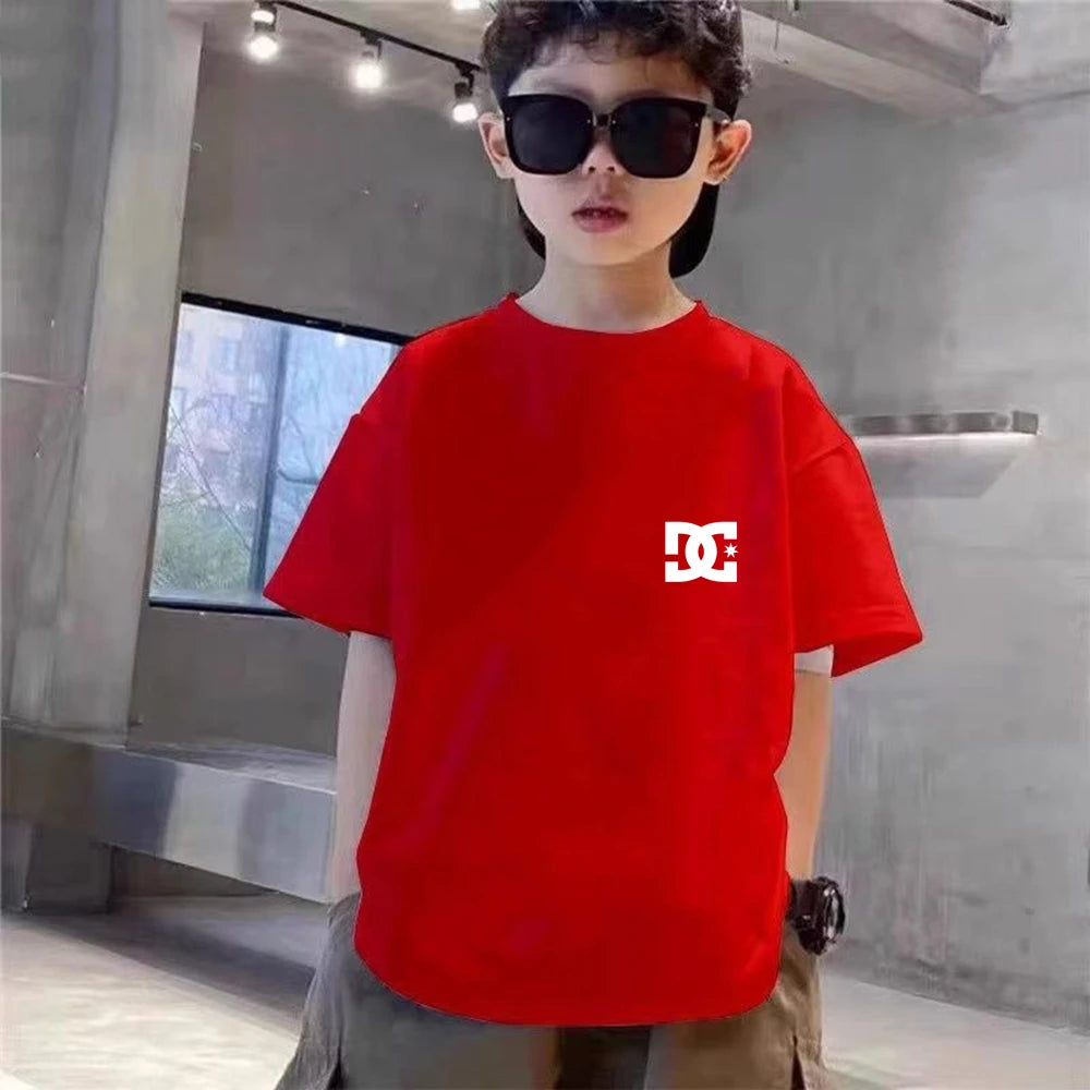 Ropa con letras para niños, camiseta de manga corta + pantalones cortos, ropa de verano fresca y encantadora, conjunto deportivo informal para niños y niñas de 3 a 12 años