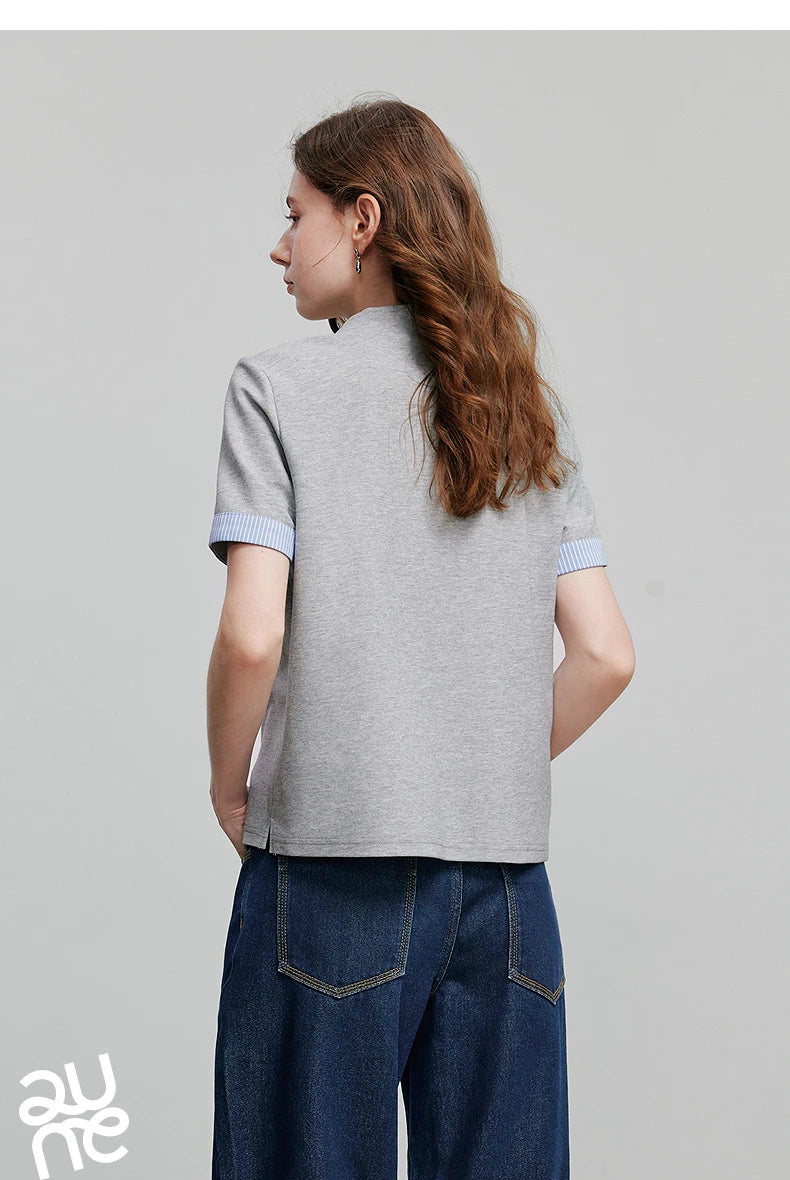 TOYOUTH Camiseta de manga corta para mujer, camisetas nuevas de primavera 2025 8521007