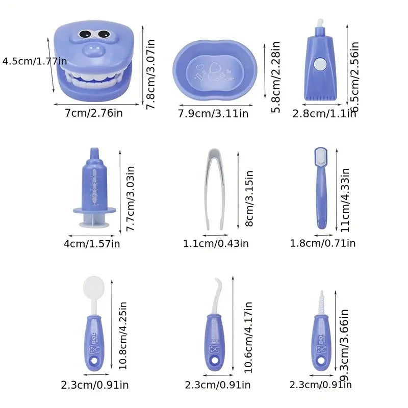 Juguetes Montessori para niños, interacción entre padres e hijos para niñas y niños, modelo de control de dientes, juego de rol para médicos, juguete de aprendizaje para bebés y niños