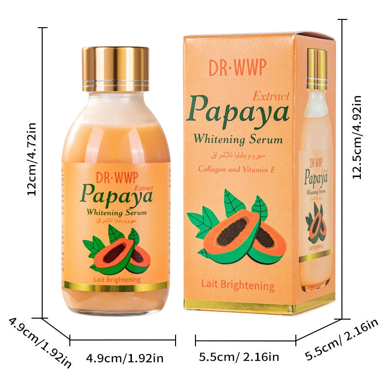 Esencia de 125 ml con Arbutina/Cúrcuma/Vitamina C para una Piel Radiante, Hidratante y Reafirmante, Esencia Líquida con AHA/Papaya/Glutatión/Ácido Kójico