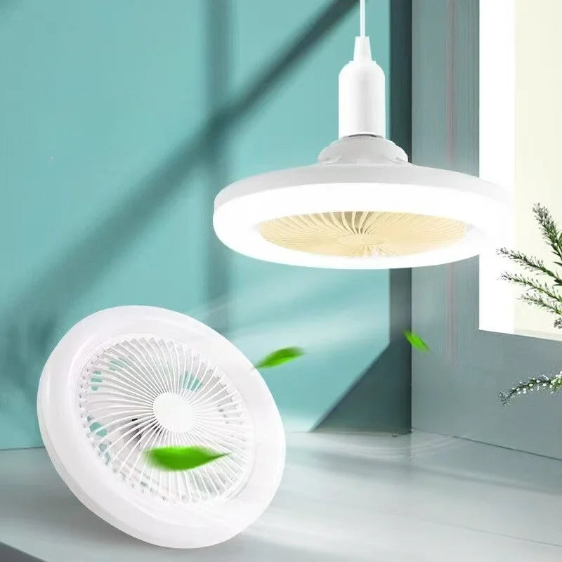 Miflame-ventilador de techo giratorio 3 en 1, lámpara de iluminación con Control remoto, convertidor E27, Base de iluminación, dormitorio y sala de estar