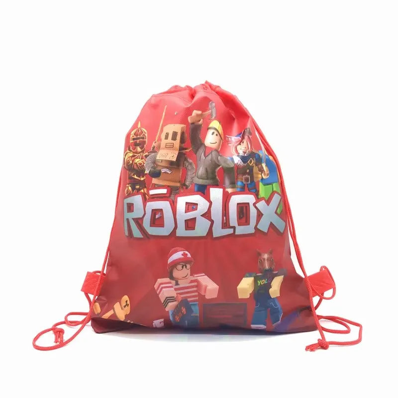 Roblox-Juego de decoración para fiesta de cumpleaños, vajilla de juego, bolsa de regalo, mantel, globo, adorno para pastel, telón de fondo, suministros para fiesta Baby Showe Roblox