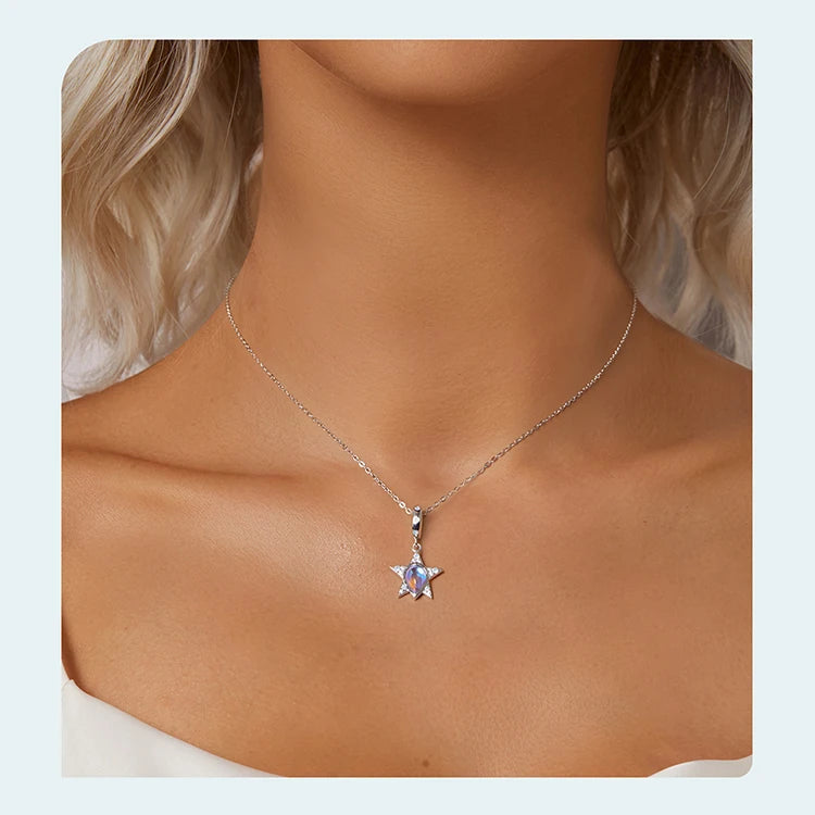 WOSTU-Colgante de estrella de dragón volador esmaltado de Plata de Ley 925, colgante de corazón, amor, supermomo, compatible con pulsera DIY, regalo para el día de la madre