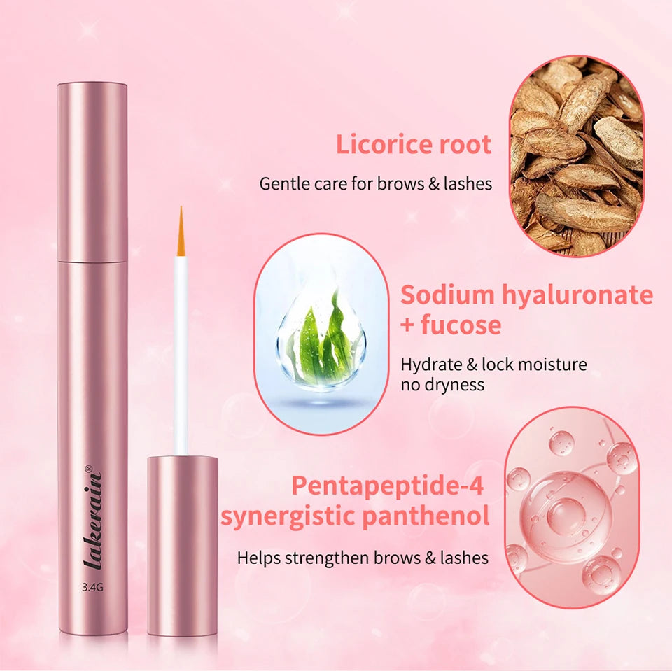 Suero potenciador de cejas, ingredientes naturales nutritivos para pestañas más largas, más gruesas y más abundantes, maquillaje de ojos, cosméticos