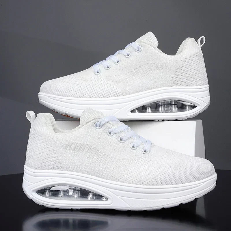 Zapatos deportivos con plataforma para hombre, Tenis masculinos, Zapatillas, Zapatillas, zapatos blancos para mujer, deportes aéreos informales