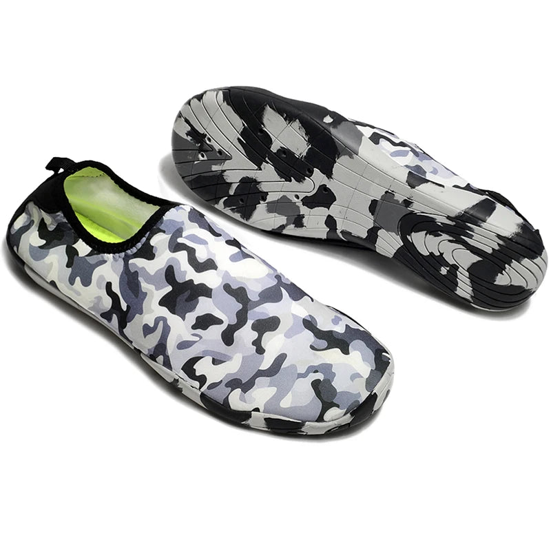 Zapatos acuáticos Unisex para parejas, zapatos de natación antideslizantes de suela blanda acolchados para exteriores, zapatos de playa de secado rápido para esnórquel, zapatos de Fitness
