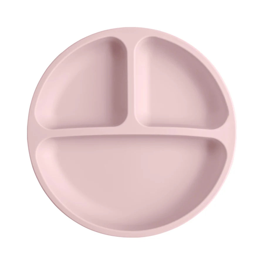Plato de comedor de silicona con ventosa para bebé, platos sin BPA para niños, vajilla de entrenamiento con succión para niños, cuencos de alimentación para niños, cosas para bebés, 1 Uds.