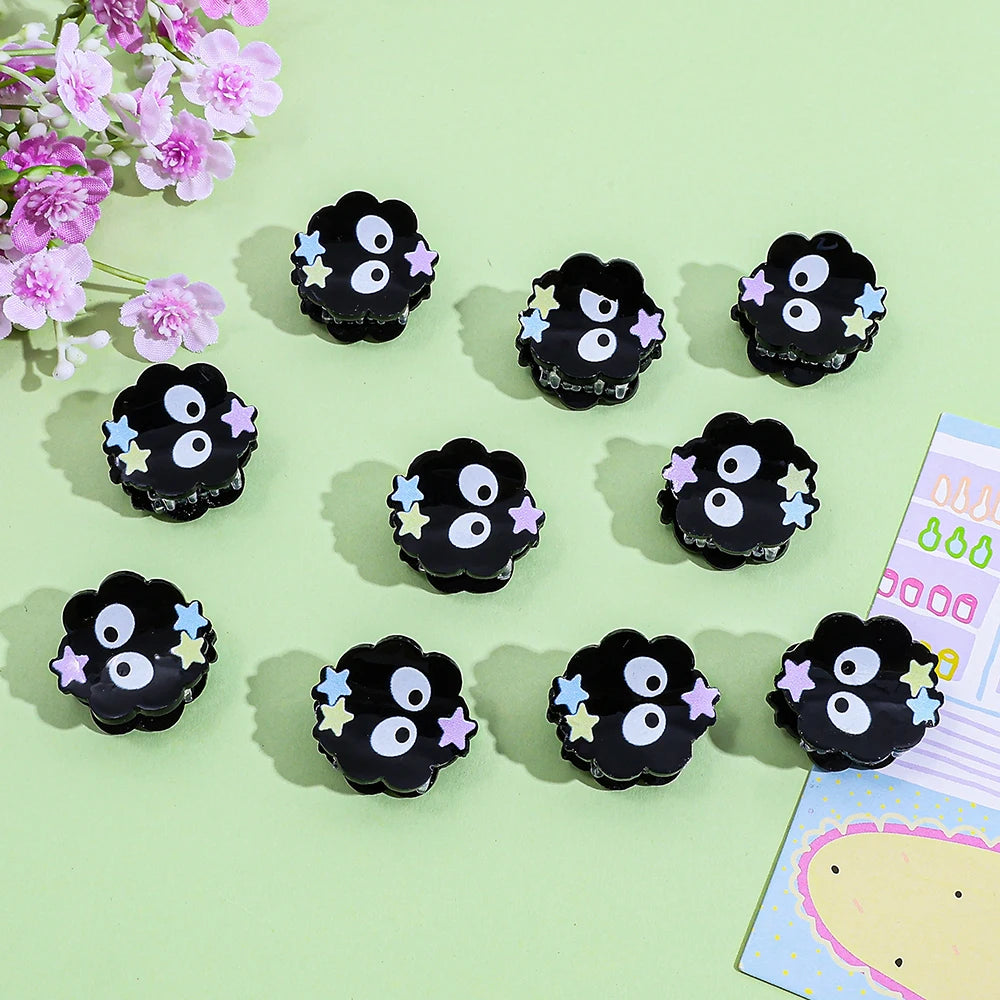 10 Uds. Pinza para el pelo de la serie de barril punteado negro, horquilla punteada, horquilla con Clip, accesorios de decoración