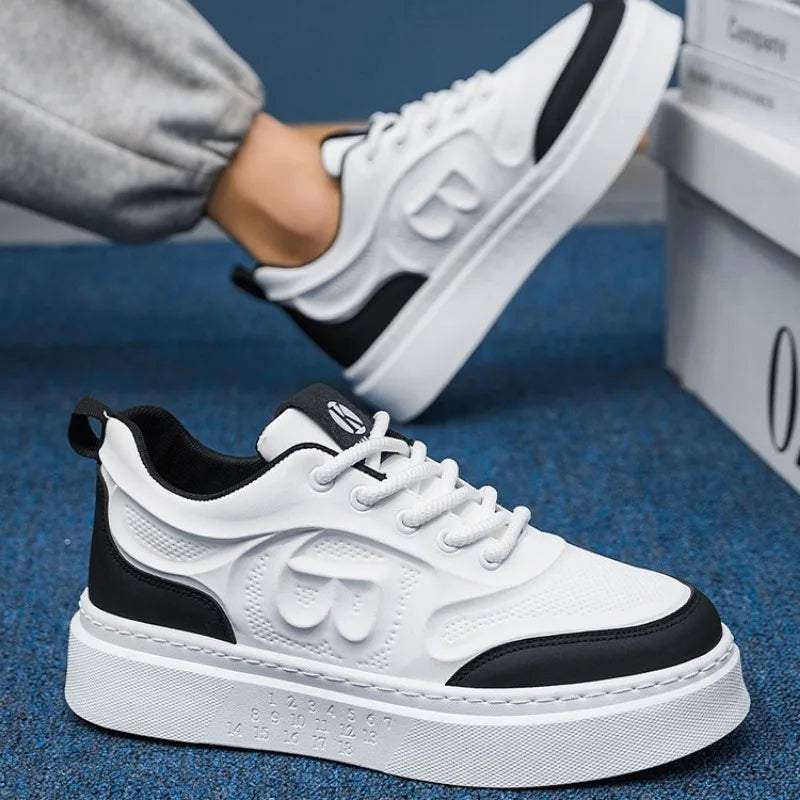 Tenis Para Hombre 2025, zapatos deportivos informales Para Hombre, tendencia Primavera Verano, zapatos planos bajos de cuero, calzado para caminar para Hombre, versátil Plus