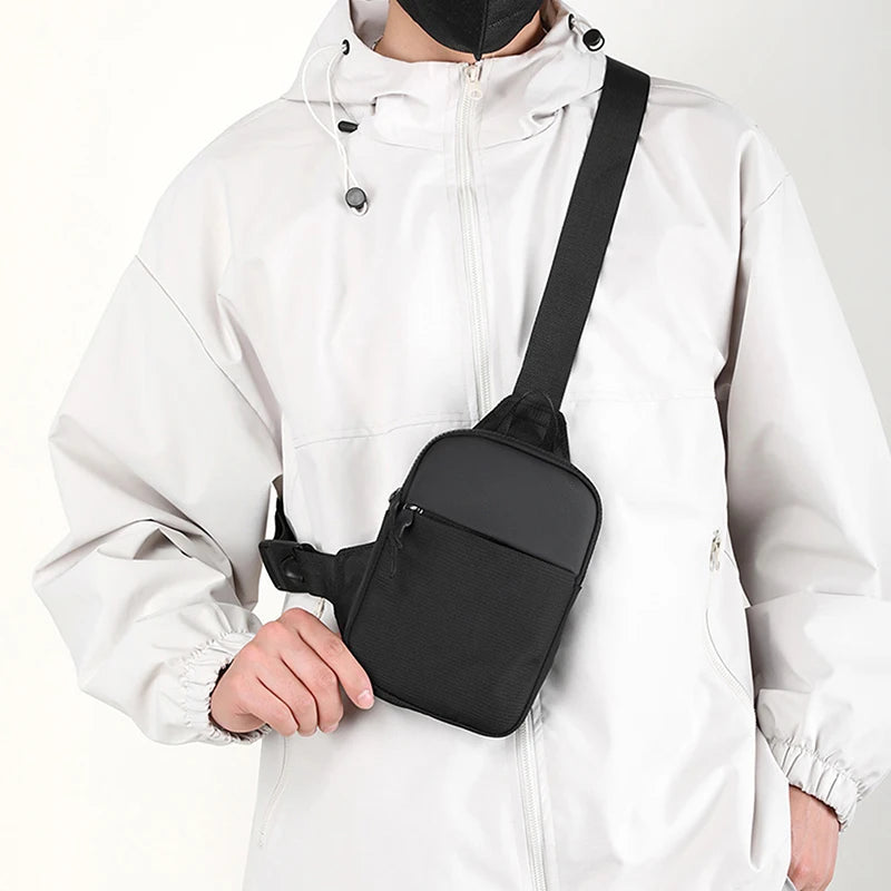 1Pieces Men's Chest Bag Fashion Small Canvas Shoulder Crossbody Bags Outdoor Mountaineering Bag Christmas Gifts