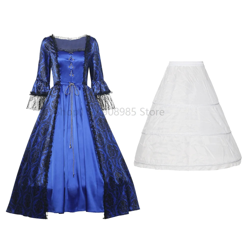 Vestidos victorianos para mujer Vestido de mascarada de corte vintage Vestido de noche oscilante de fiesta de lolita gótica medieval