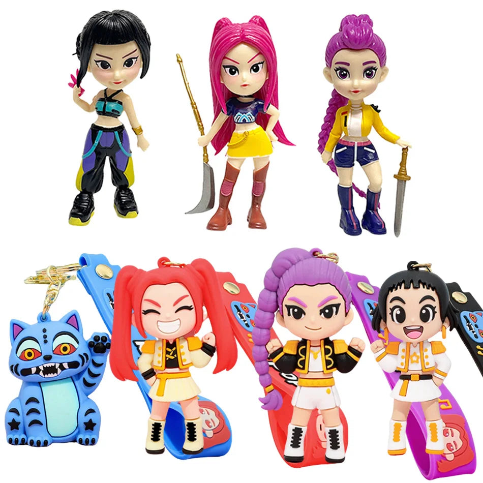 2026 Llaveros de Muñeca Derpy de Anime, Película, Kpop, Devil Hunter Girls, Impresos en 3D, y Figuras de Acción de Tigre Adorables, Colección de Juguetes, Regalos de Navidad