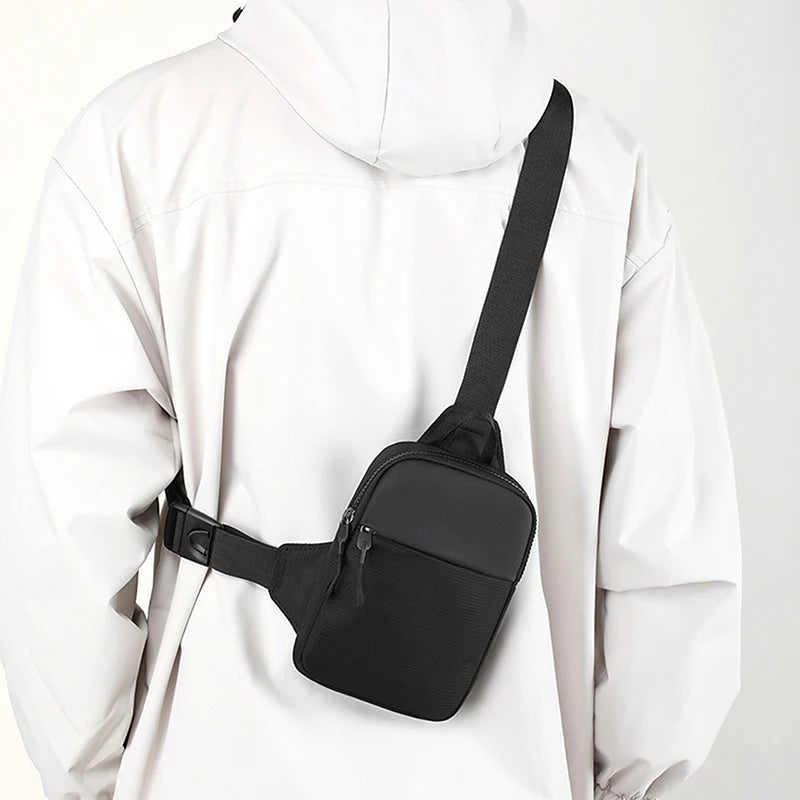 1Pieces Men's Chest Bag Fashion Small Canvas Shoulder Crossbody Bags Outdoor Mountaineering Bag Christmas Gifts