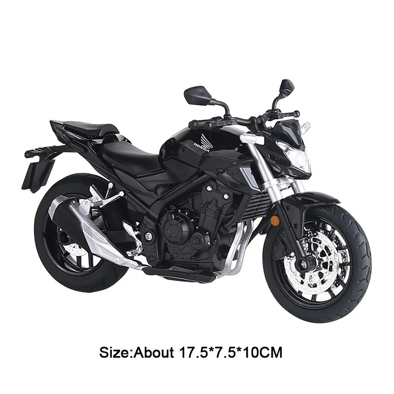 1:12 Honda CB650 CB400F juguetes de coches de aleación fundida modelos dirección de la rueda delantera de la motocicleta con vehículos ligeros de sonido coleccionar adornos