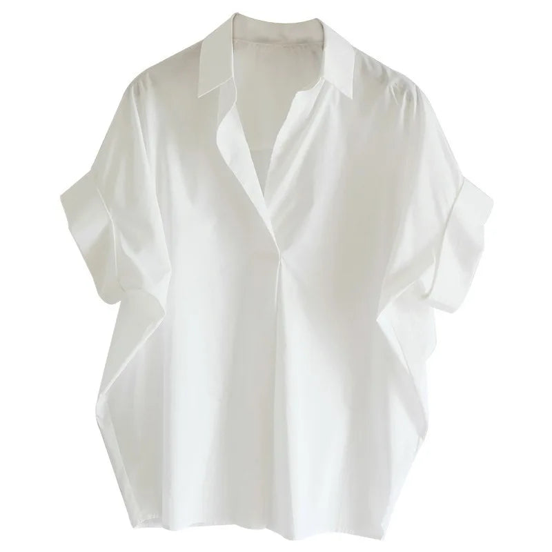 Camisetas de verano para mujer, blusa Vintage Sexy, camisa de manga corta fruncida de gasa, camisetas con volantes, camisetas informales holgadas