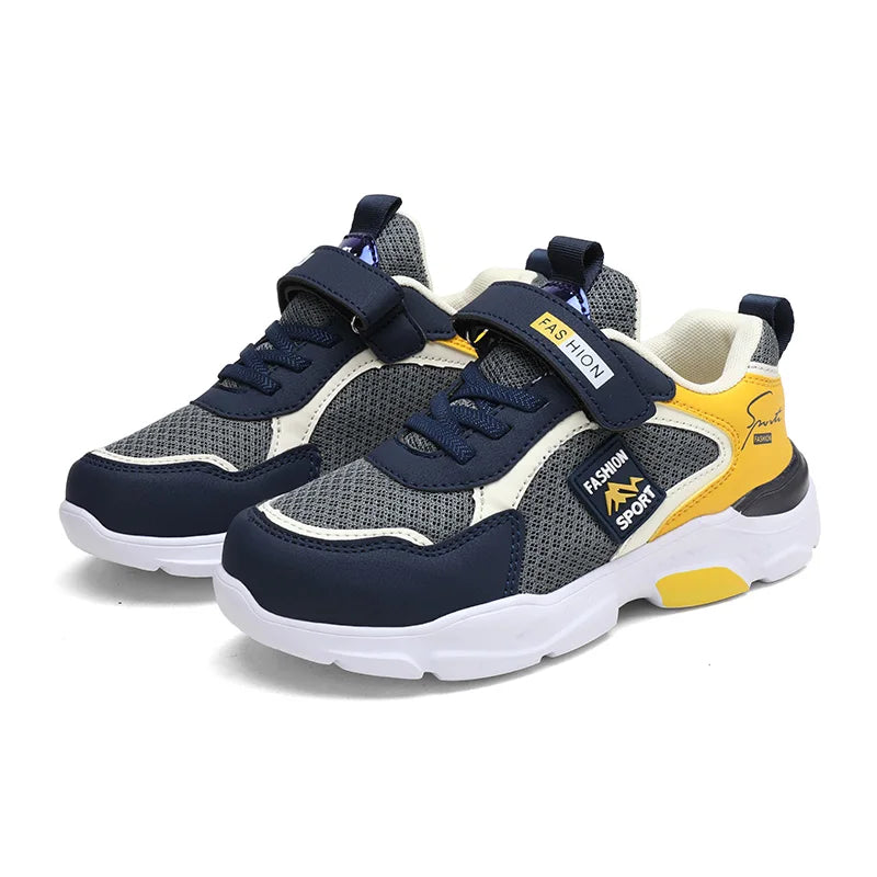 Zapatos deportivos para niños, zapatos deportivos informales transpirables de malla de moda, zapatos para correr ligeros, cómodos