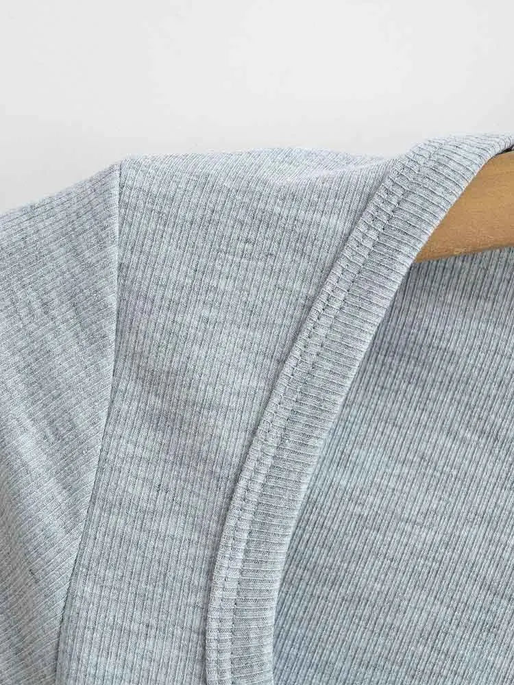 Top corto de alta elasticidad con cuello cuadrado para mujer, top sexy de manga corta, jersey ajustado, camisa básica de verano