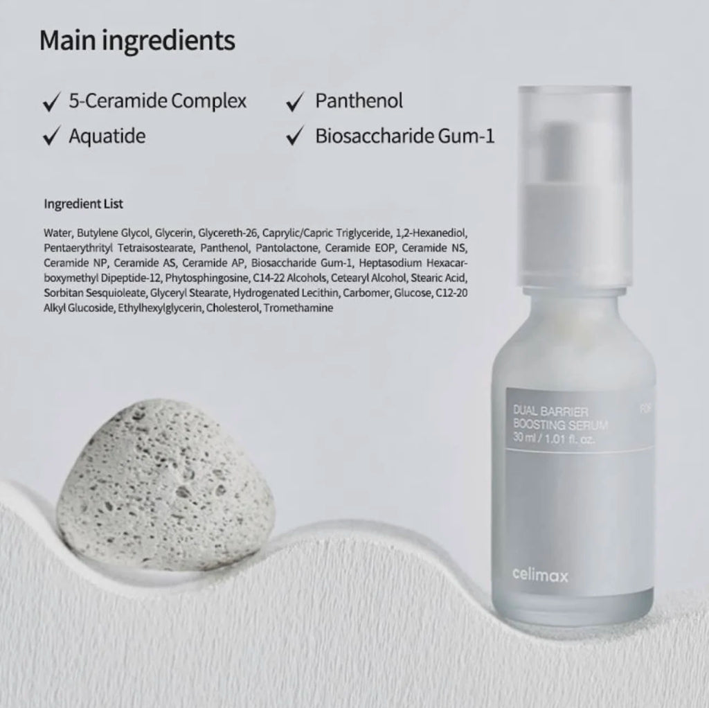 Suero Celimax de Doble Barrera para Piel Seca y Sensible, Calmante, Nutritivo Profundo e Hidratante, Esencia Facial Coreana Original