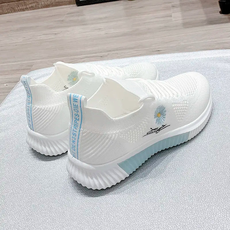 Zapatos deportivos para mujer, zapatillas deportivas informales, cómodas y elegantes, planas, bajas, bonitas, blancas, moda de éxito, tenis para mujer, verano 2025