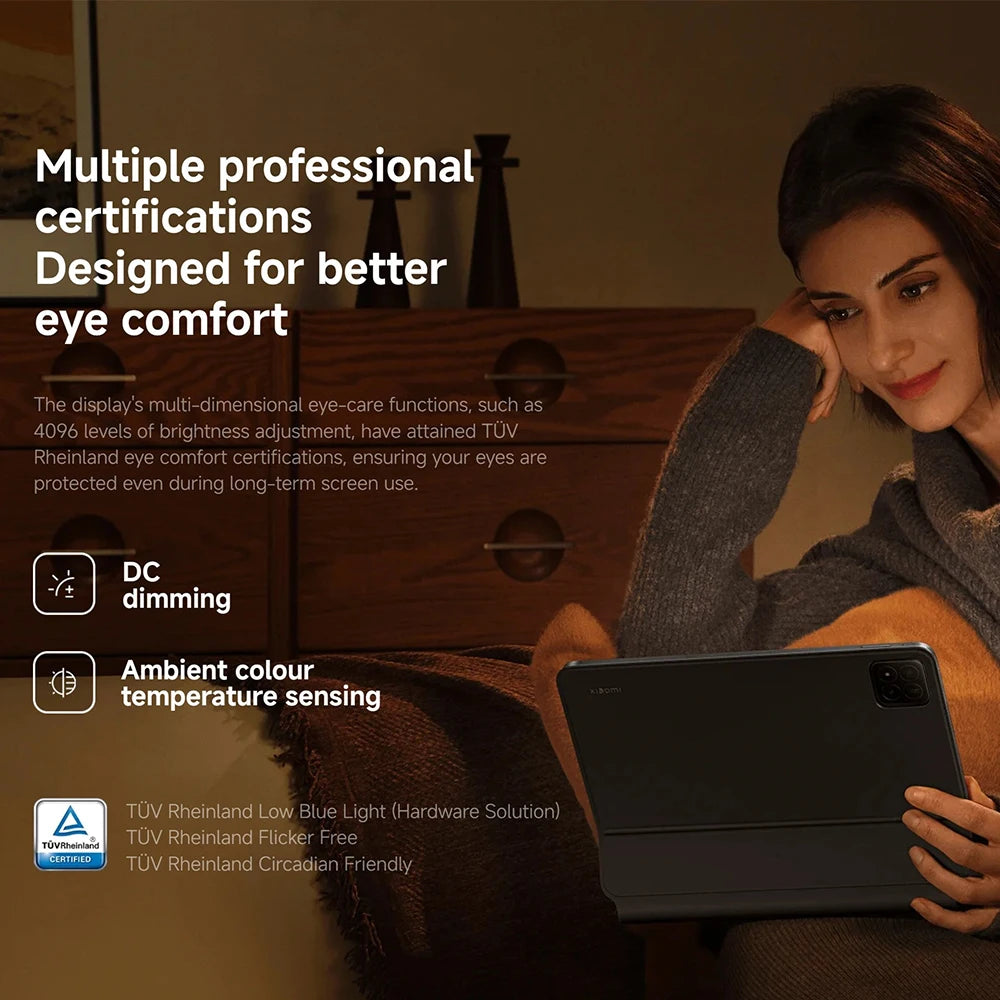 Versión Globel Xiaomi Pad 7 Snapdragon 7+ Gen 3 Plataforma móvil Batería de 8850 mAh Pantalla de 3,2 K 144 Hz Pantalla de 11,2 pulgadas Altavoces cuádruples Tablet 45W carga turbo Dolby Visione Xiaomi HyperAI Alimentado p