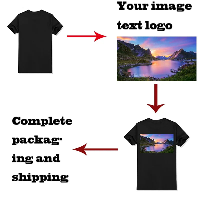 Camisa de manga corta de Color sólido con cuello redondo de algodón puro 100%, libre para agregar su propio diseño, camiseta informal suave, camiseta personalizada