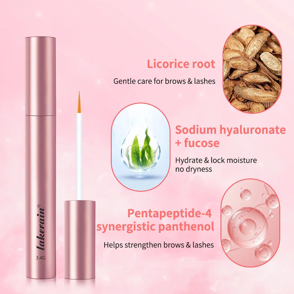 Suero potenciador de cejas, ingredientes naturales nutritivos para pestañas más largas, más gruesas y más abundantes, maquillaje de ojos, cosméticos