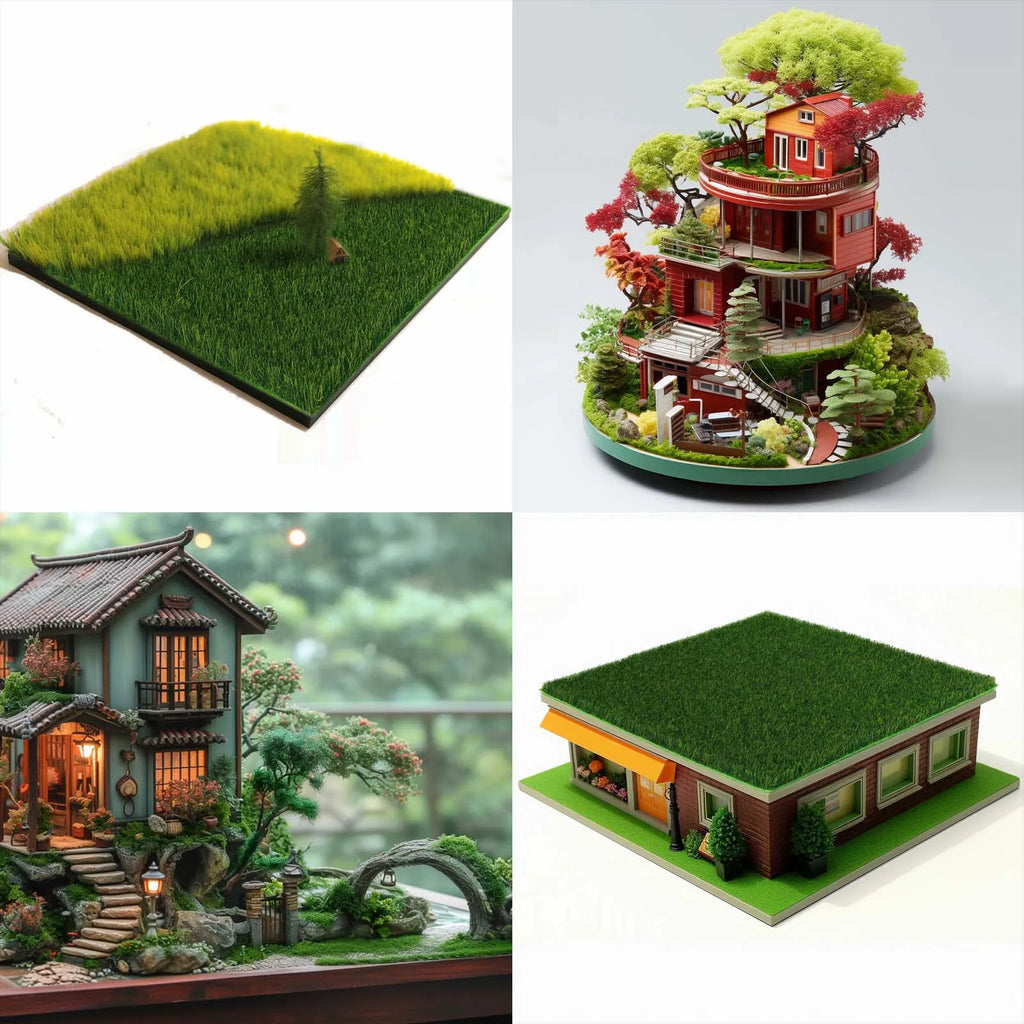 Evemodel-alfombrilla cuadrada para césped, 20cm x 20cm, 3mm, 5mm, 8mm de espesor, alfombra para césped Artificial para proyecto DIY, modelo de escena, diseño ferroviario, 1 ud.