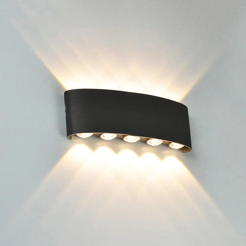 Lámpara de pared LED arriba y abajo, luz de pared Interior impermeable para dormitorio, sala de estar, pasillo, iluminación interior y exterior