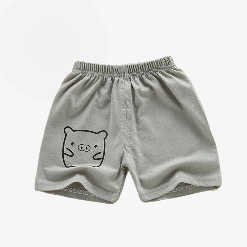Pantalones cortos para niños y niñas, ropa para niños, pantalones cortos de algodón sólido transpirable de verano para bebés, pantalones cortos deportivos informales para playa elásticos