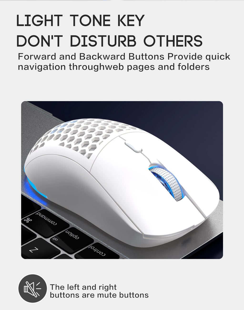 Ratón recargable con diseño de panal USB con iluminación ajustable RGB inalámbrica para uso en el hogar, juegos y oficina, Plug And Play
