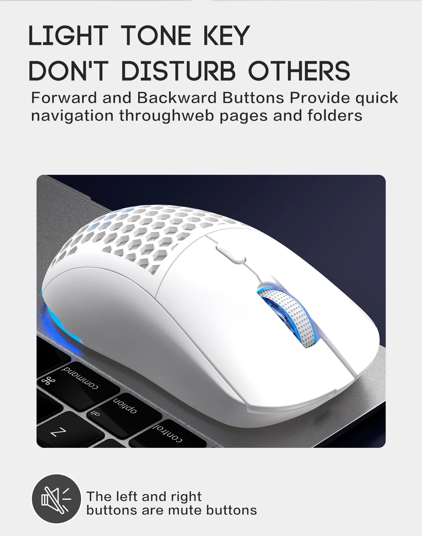 Ratón recargable con diseño de panal USB con iluminación ajustable RGB inalámbrica para uso en el hogar, juegos y oficina, Plug And Play