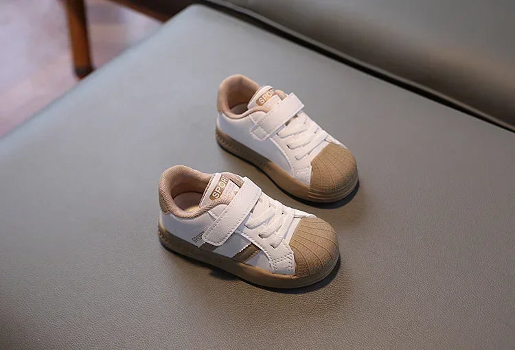 Zapatos informales para niños, zapatillas deportivas para niños, zapatillas de tenis transpirables, zapatos para bebés y niñas, zapatos planos blancos de moda de primavera para correr