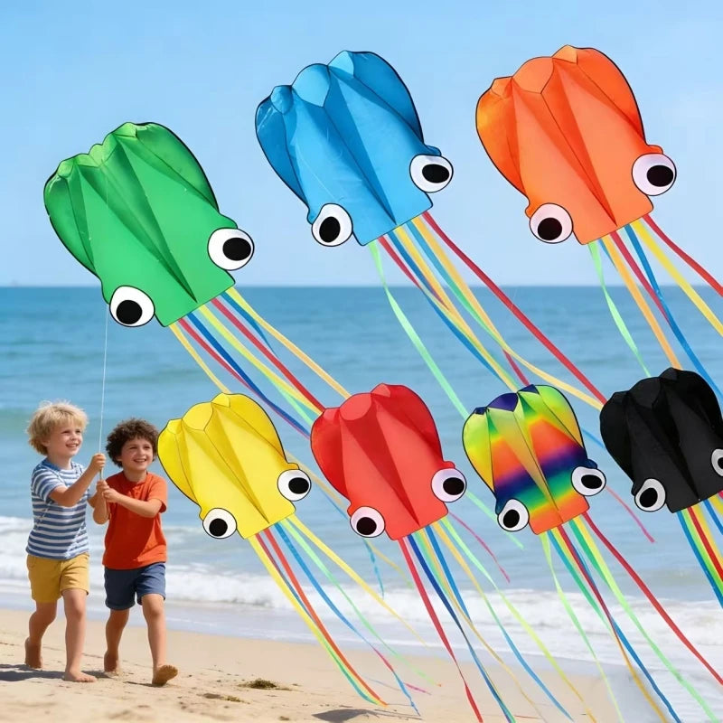 Cometas de pulpo, juguetes de jardín, cometa voladora, cometas inflables profesionales de parapente, cometa suave con cuerda, cometa dragón, cometa de exterior con alerón