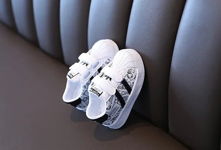 Zapatos infantiles para bebés, niñas y niños, zapatillas antideslizantes con parte inferior de goma suave, zapatos planos informales, talla 21-30