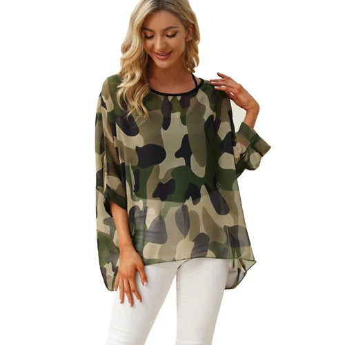 Novedad 2015 de mini vestidos casuales de gasa con estampado de flores para señoras, vestidos estilo bohemio con manga de murciélago en tallas grandes 4XL 5XL 6XL