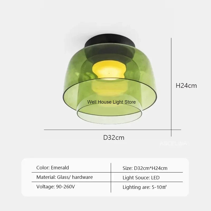 Lámpara de techo de cristal de niveles, lámpara de techo de cristal de lujo nórdica para restaurante, dormitorio, sala de estar, lámpara de techo led colorida
