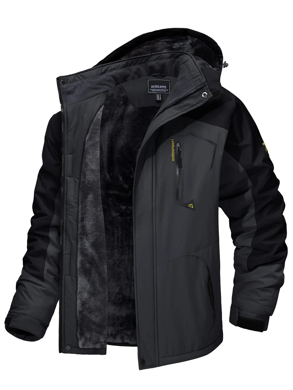 TACVASEN, chaquetas de montaña con forro polar, chaquetas de senderismo para hombre, abrigos con capucha extraíbles para exteriores, Parka de esquí y Snowboard, prendas de vestir de invierno