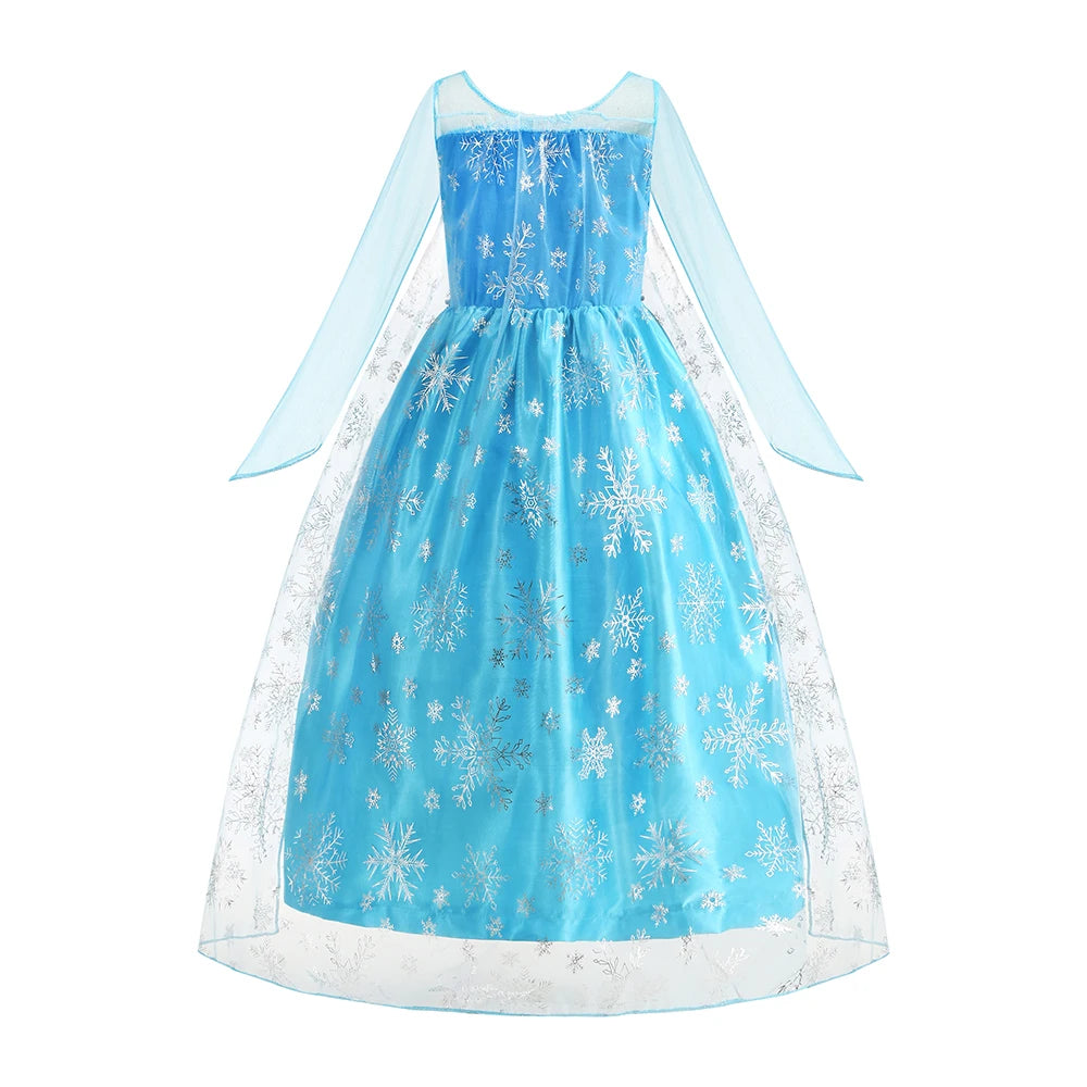 Vestido de Elsa Frozen 2026 para Niña, Disfraz de Princesa para Halloween, Fiesta de Disfraces, Disfraz de Reina de las Nieves para Niños, Vestido Infantil