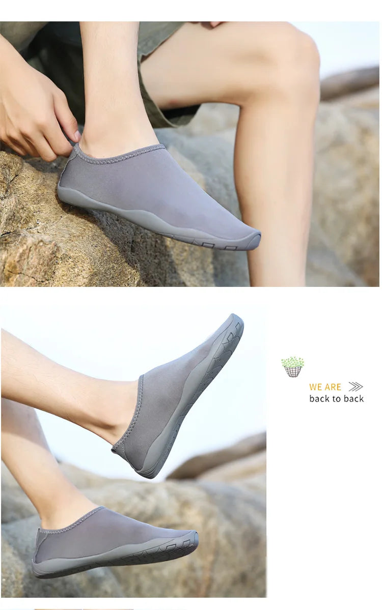 Zapatos acuáticos Unisex para parejas, zapatos de natación antideslizantes de suela blanda acolchados para exteriores, zapatos de playa de secado rápido para esnórquel, zapatos de Fitness