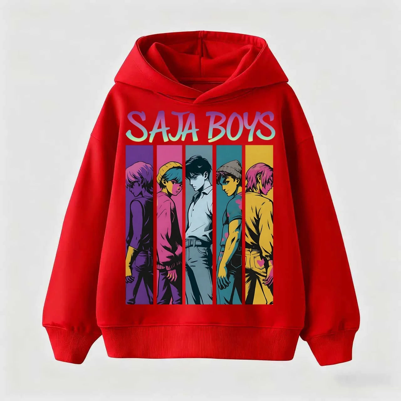 Sudadera con capucha de dibujos animados, serie KPOP Demon Hunters 2026: Sudadera con capucha fresca para niños y niñas, top informal a la moda