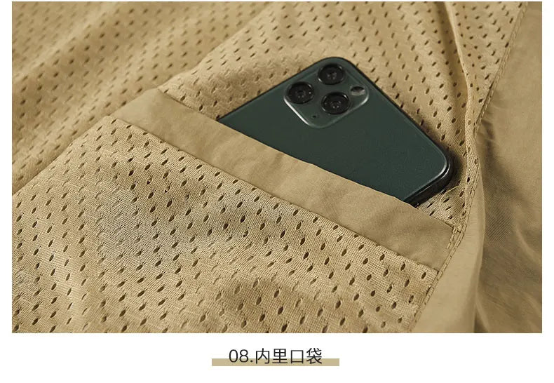 Chaqueta de caza para acampar, chaleco de trabajo para hombre, cortavientos táctico, talla grande, Golf, sin mangas, pesca, abrigo impermeable, chaleco de verano