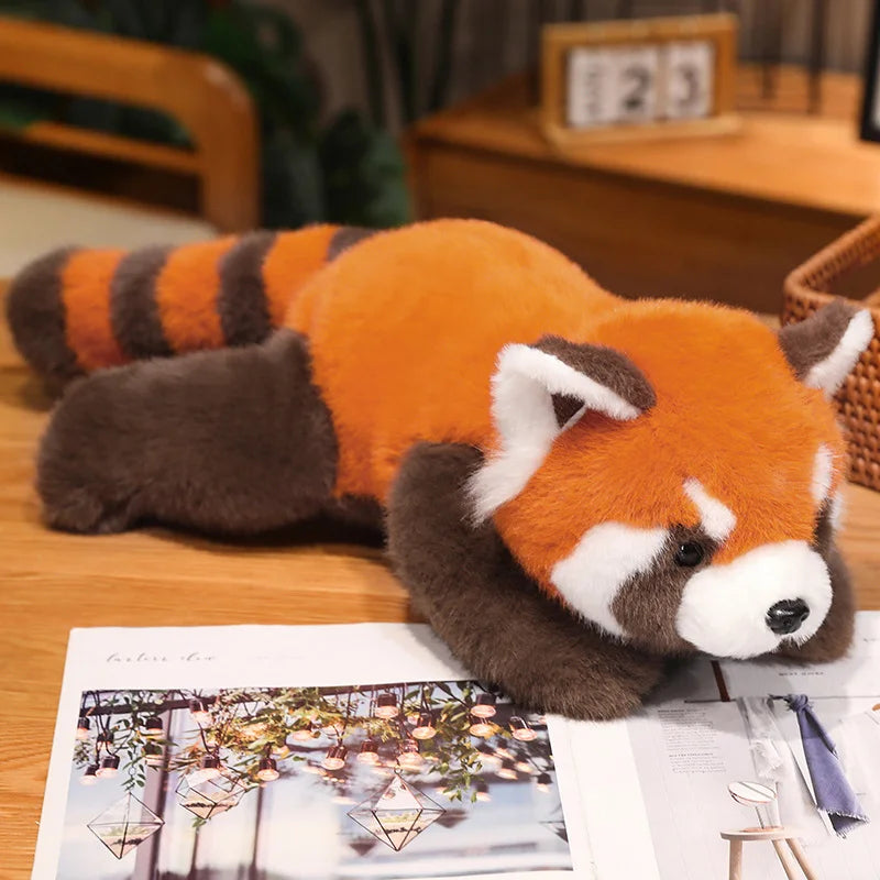 Panda de peluche cómodo Animal suave de peluche mapache zorro oso cojín de suelo regalos de cumpleaños almohada suave juguetes para niñas regalo decoración de la habitación