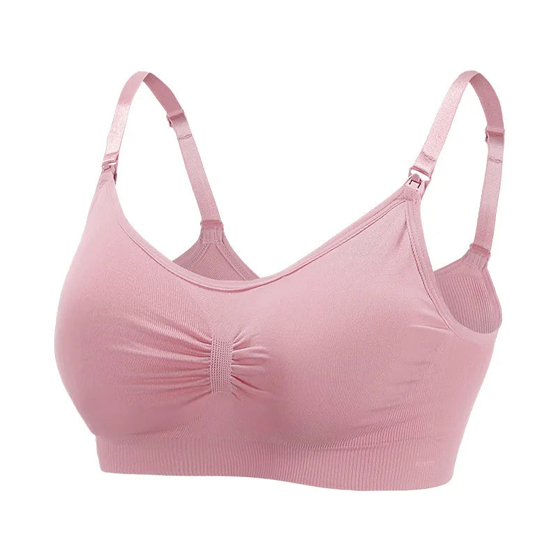 Sujetadores de lactancia de alta calidad, de algodón, para embarazadas, ropa interior sin costuras, talla grande, transpirable, con efecto push-up.