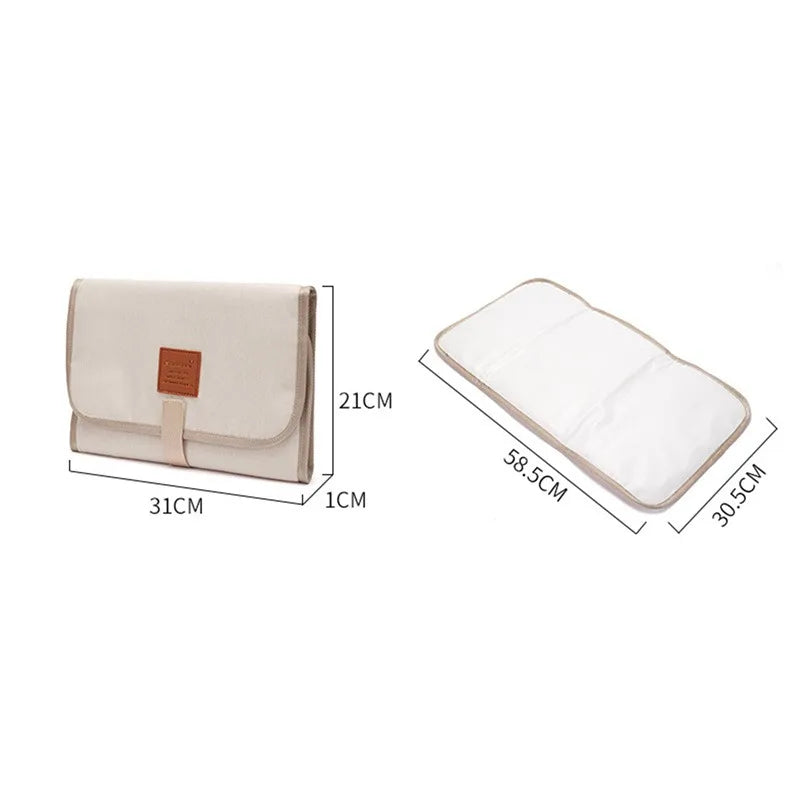 Cambiador de pañales plegable para bebé, almohadilla impermeable para pañales para recién nacidos, cambiador portátil para niños pequeños, hoja de pañales Oxford duradera para bebé