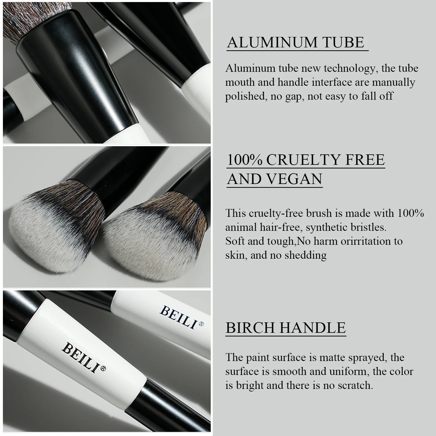 BEILI-Juego de brochas de maquillaje de doble punta, profesional, 12 Uds., contorno vegano, base en polvo, bronceador de cejas, Kit de cosméticos