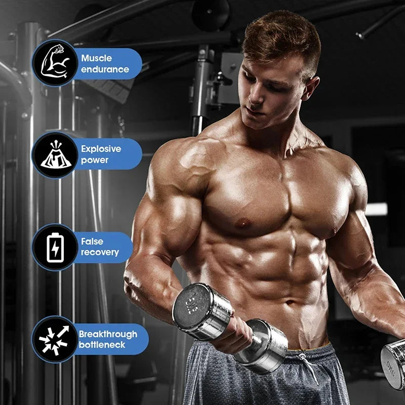 Monohidrato de creatina: apoya los músculos, la energía y la función cognitiva, aumenta la masa muscular magra - Suplementos sin gluten